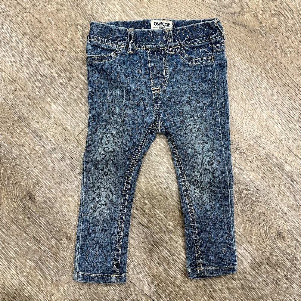 OshKosh B'gosh Floral Blue Kids Jeans